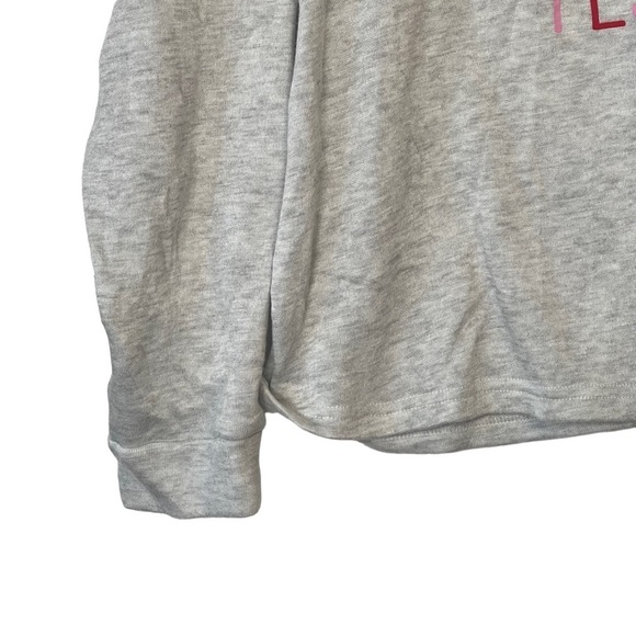 Rae Dunn Feeling Festive Oversized Light Grey Sweatshirt Sized Small - Picture 2 of 9
